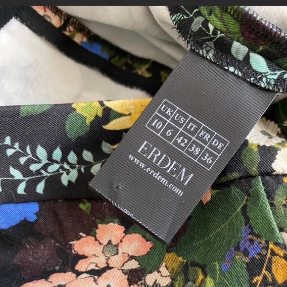 ERDEM Floral Sidney Pants Trousers - Picture 1 of 4